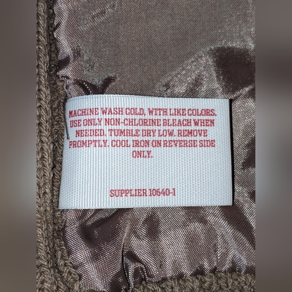 EUC Ladies Arizona Faux Fur Sweater Vest Light Brown Full Front Zipper Sz L - Picture 10 of 10